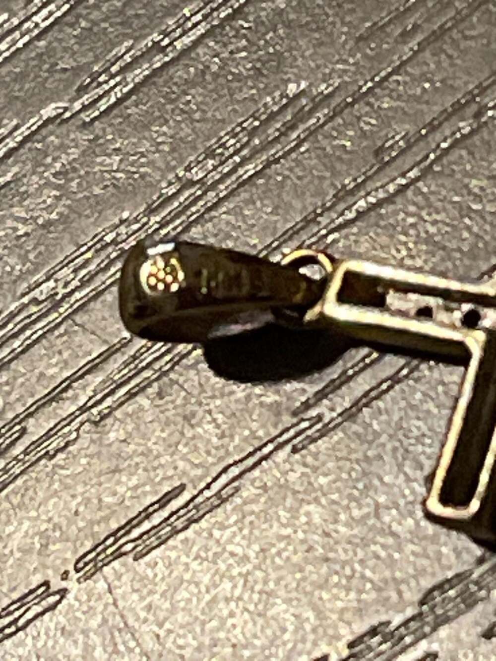14K Yellow Gold Diamond Pave Cross Pendant Necklace Charm
